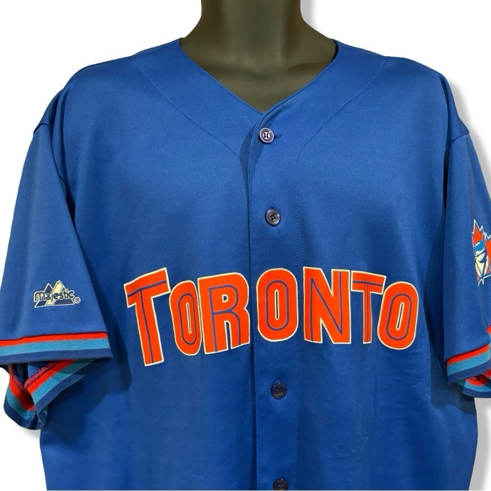 Vintage 90s Majestic Toronto Blue Baseball Jersey - Picture 3 of 5